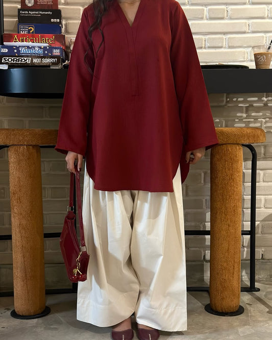 Dynamic Cherry Furshi Co_ord
