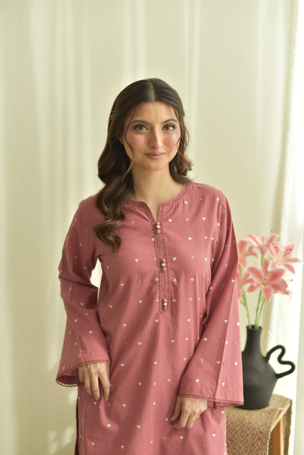 LILY HEART EMBRIDERED 3PC