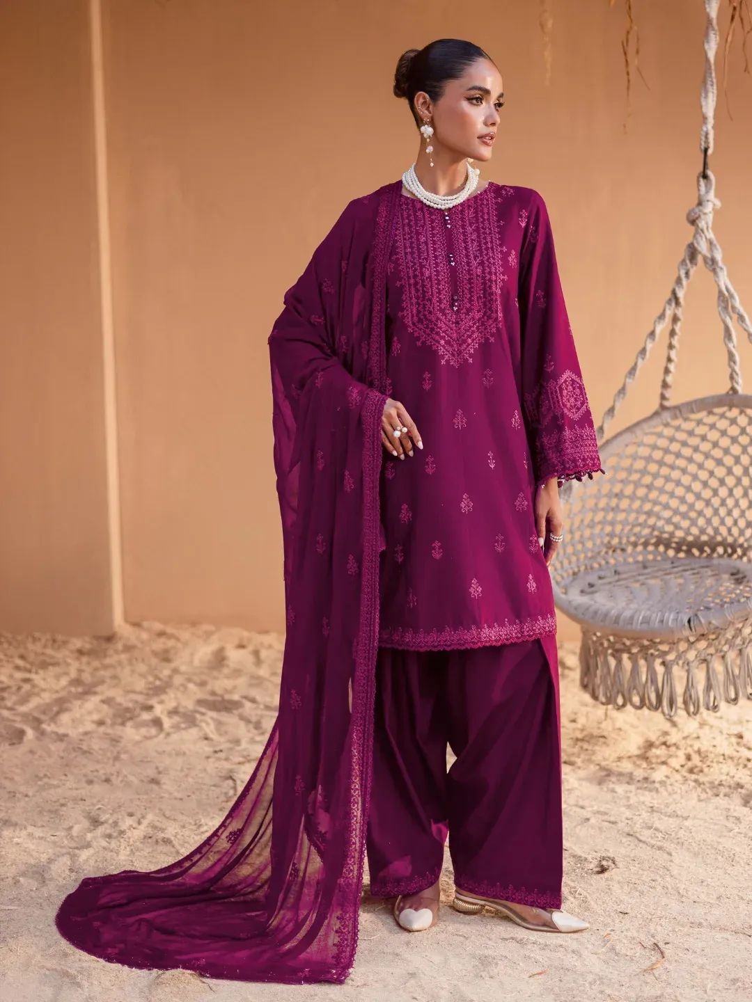 Halina Embroidered 3pc