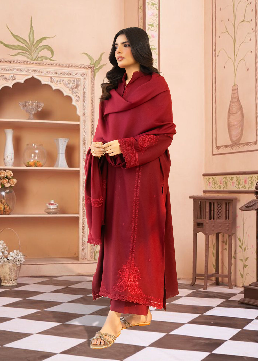 Almas Embroidered 3PC - Lawn