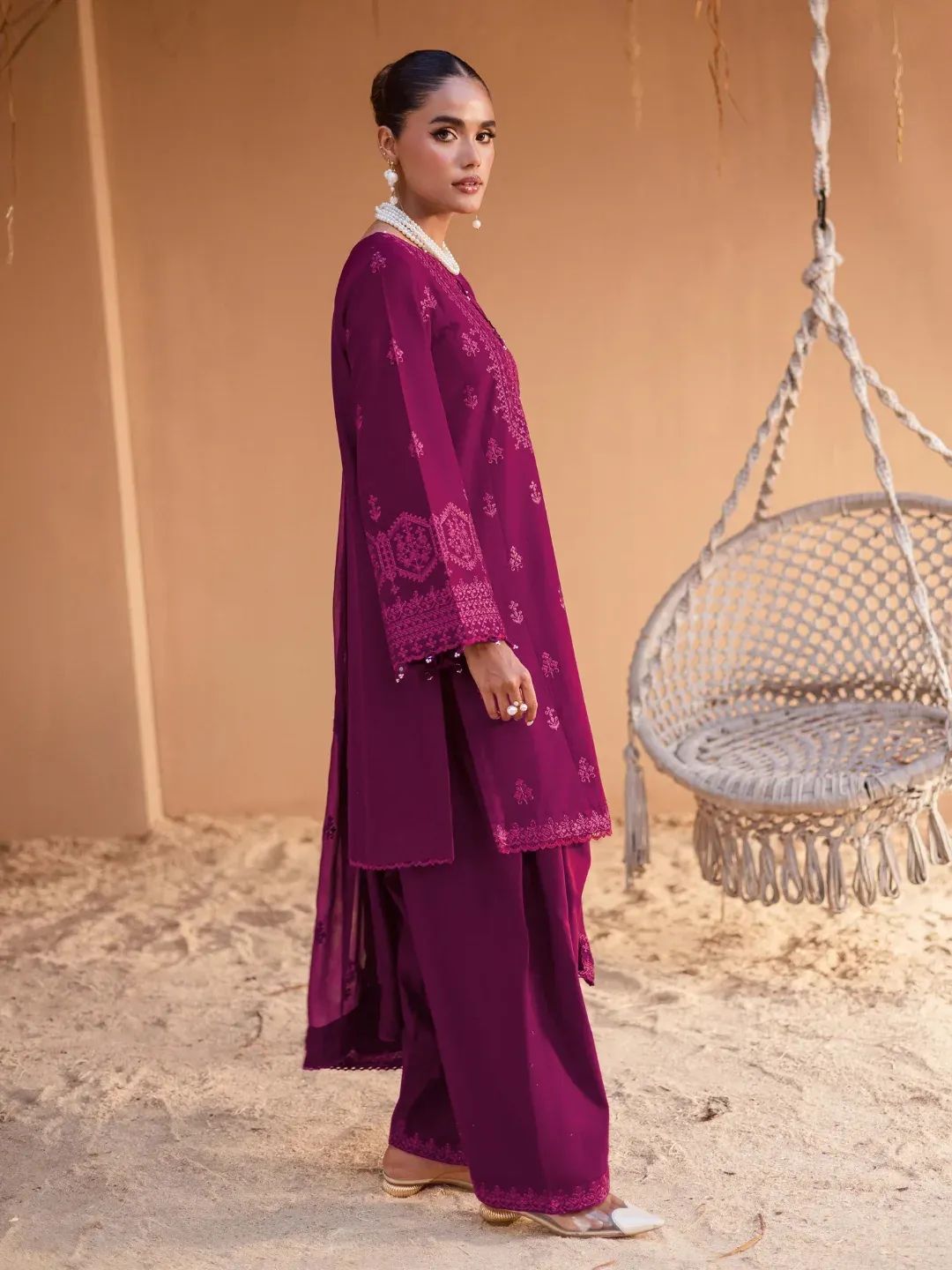 Halina Embroidered 3pc