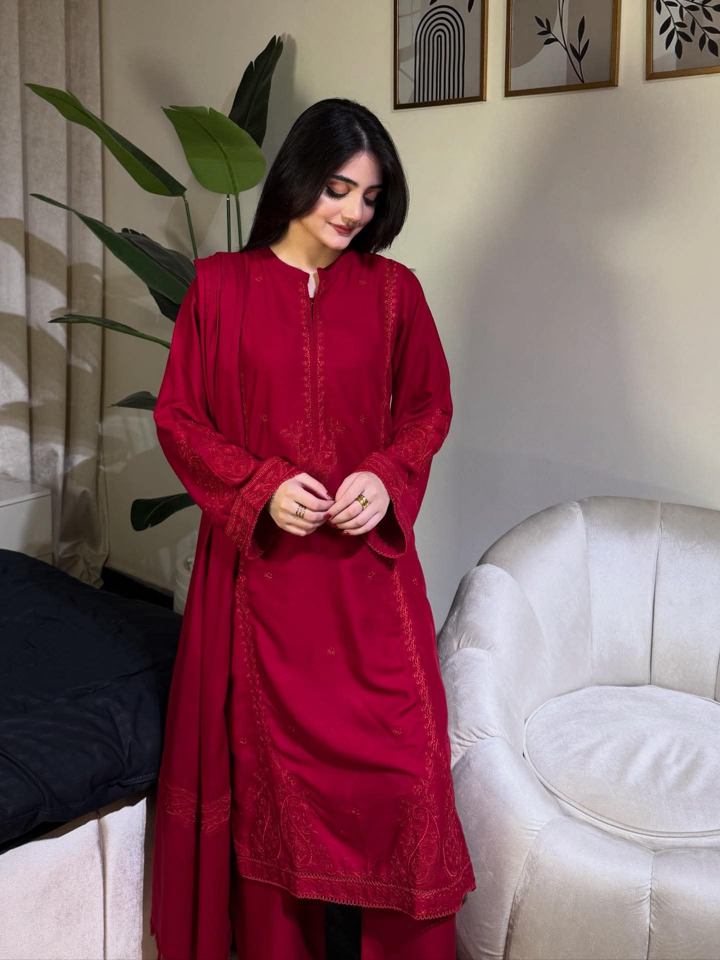 Almas Embroidered 3PC - Lawn