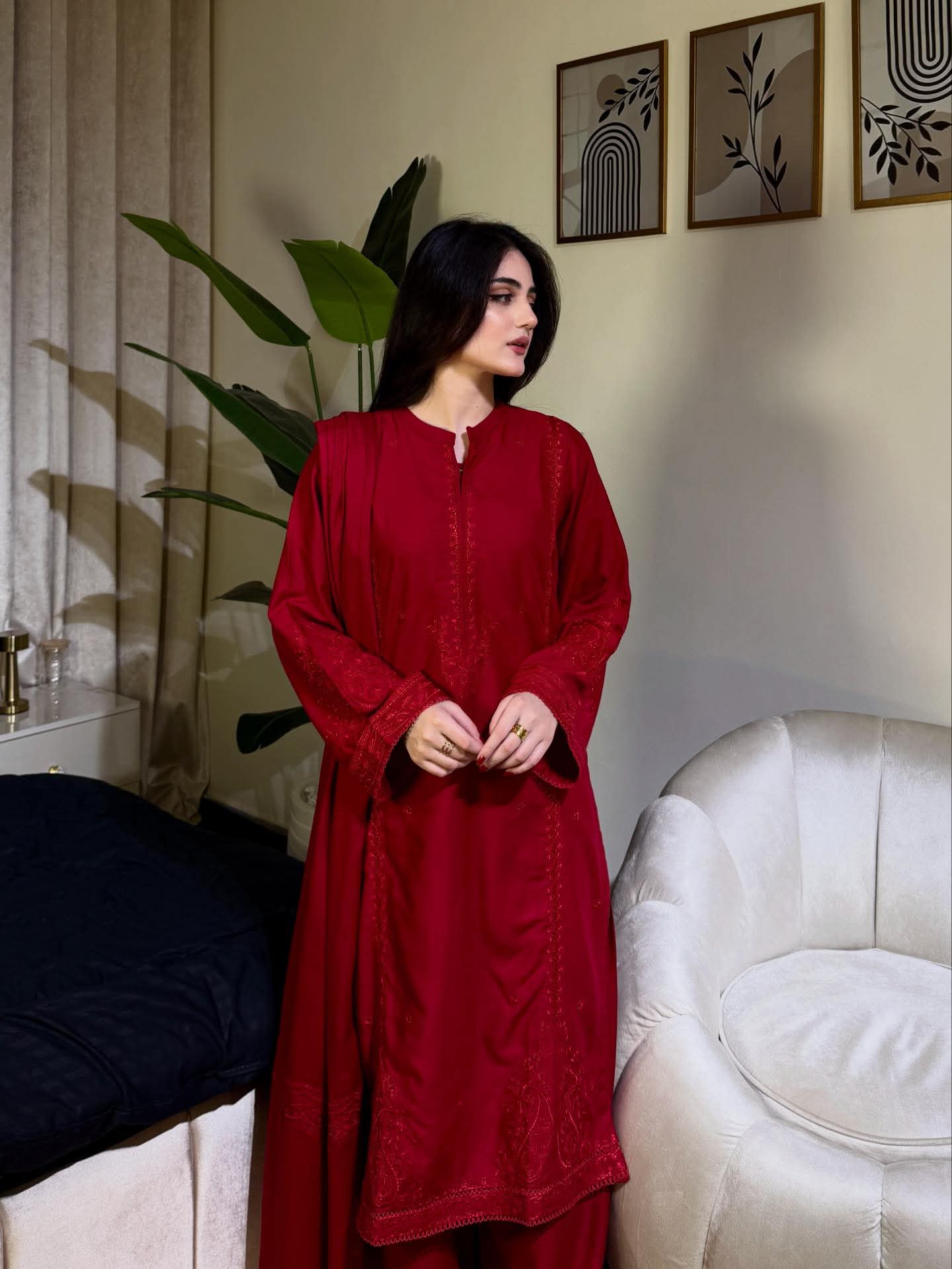 Almas Embroidered 3PC - Lawn