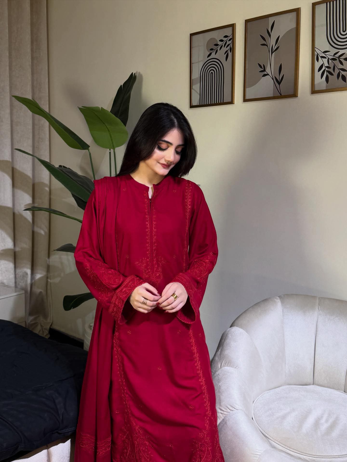Almas Embroidered 3PC - Lawn